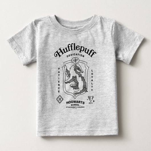 T-shirt Pour Bébé HUFFLEPUFF™ Dedication Patience Loyalty Crest (Devant)