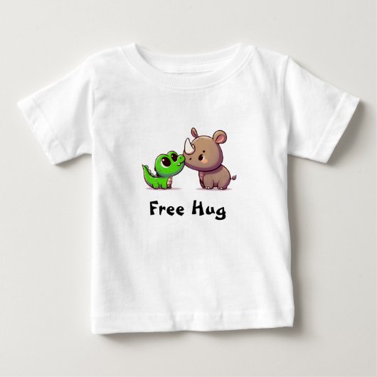 T-shirt Pour Bébé Hug gratuit (Devant)