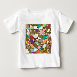 T-shirt Pour Bébé Huile d'or couleur Abstraite
