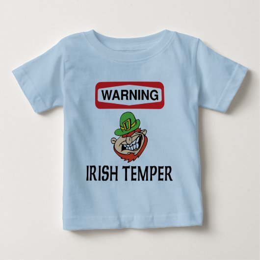 T-shirt Pour Bébé Humeur d'avertissement d'Irlandais (Devant)