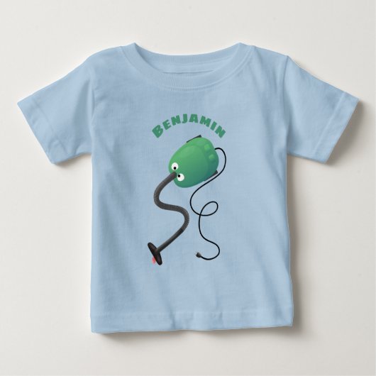 T-shirt Pour Bébé Humour de dessin animé de l'aspirateur mignon (Devant)