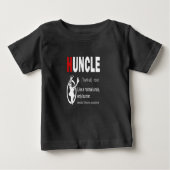 T-shirt Pour Bébé Huncle Comme Un Oncle Normal Chasseur Seulement (Devant)