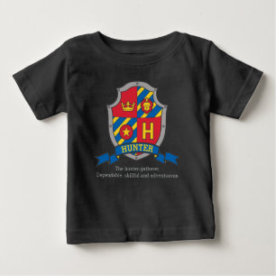 T-shirt Pour Bébé Hunter H nom signifiant bouclier des chevaliers de