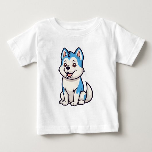 T-shirt Pour Bébé Husky Howlers Husky Dog Power Logo Art (Devant)