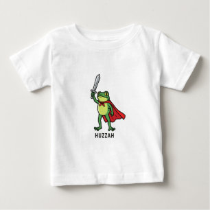 T-shirt Pour Bébé Huzzah Frog Chevalier Drôle Citation mème épée
