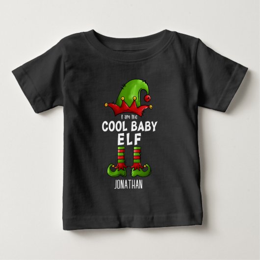 T-shirt Pour Bébé I am The Cool Baby Elf Funny Elf (Devant)