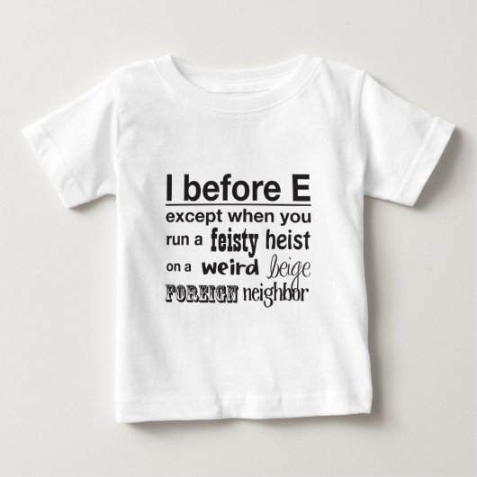 T-shirt Pour Bébé I avant E (Devant)