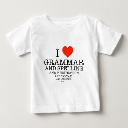 T-shirt Pour Bébé I coeur (Devant)