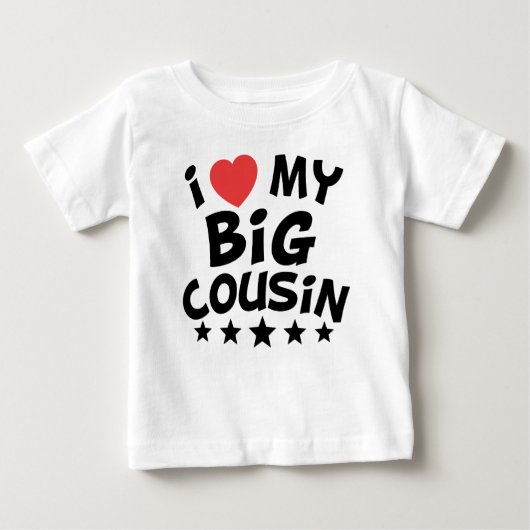 T-shirt Pour Bébé I coeur mon grand cousin (Devant)