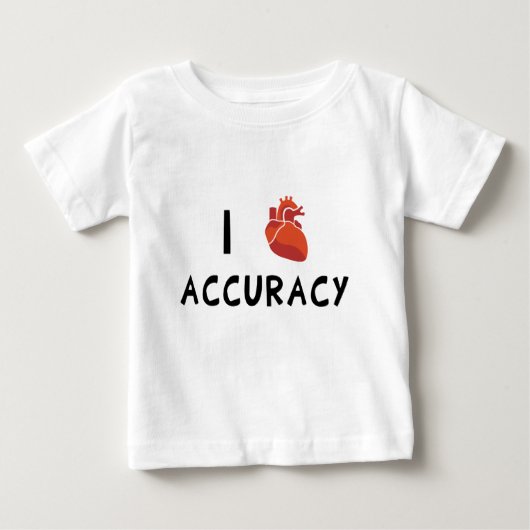 T-shirt Pour Bébé I exactitude de coeur (Devant)