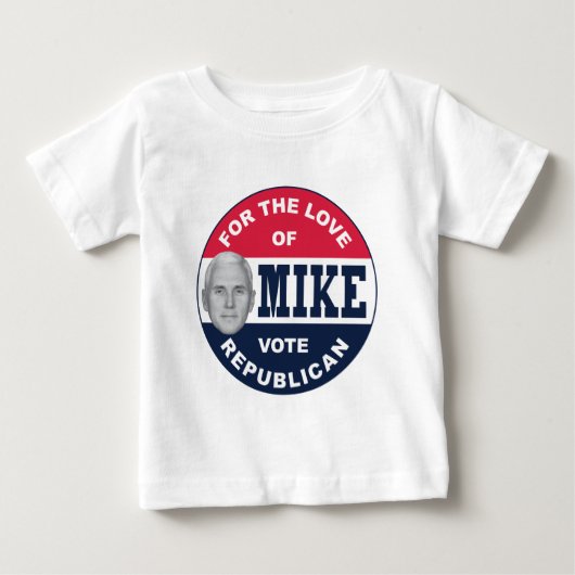 T-SHIRT POUR BÉBÉ I-LIKE-MIKE-BUTTON-REPUBLICAN (Devant)