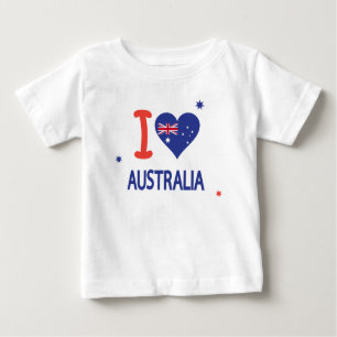 T-shirt Pour Bébé I LOVE AUSTRALIA Happy Australia Day 26 janvier