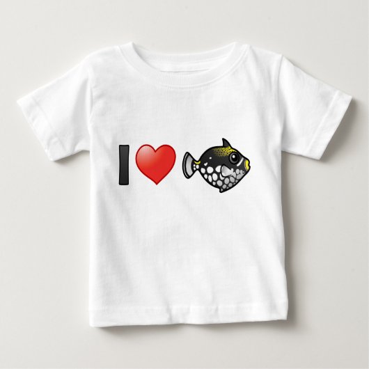 T-shirt Pour Bébé I Love Clown Triggerfish (Devant)