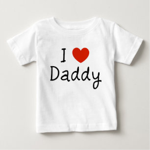T-shirt Pour Bébé I Love Daddy bébé mignon bébé