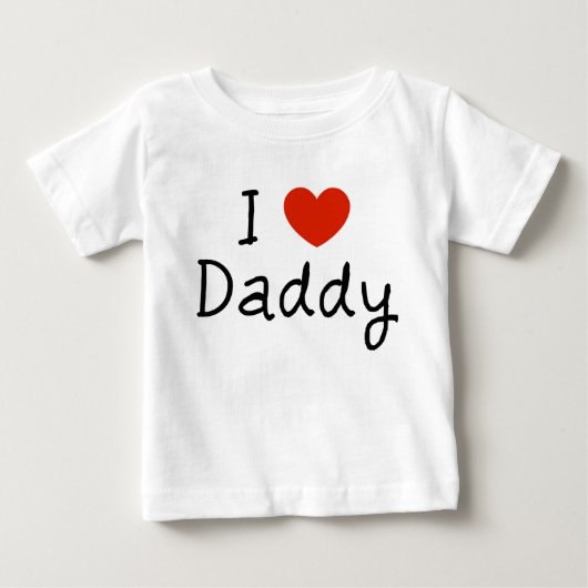 T-shirt Pour Bébé I Love Daddy bébé mignon bébé (Devant)