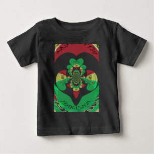 T-shirt Pour Bébé I Love Ethiopia Kaleidoscope - Heartfeel Rasta Art