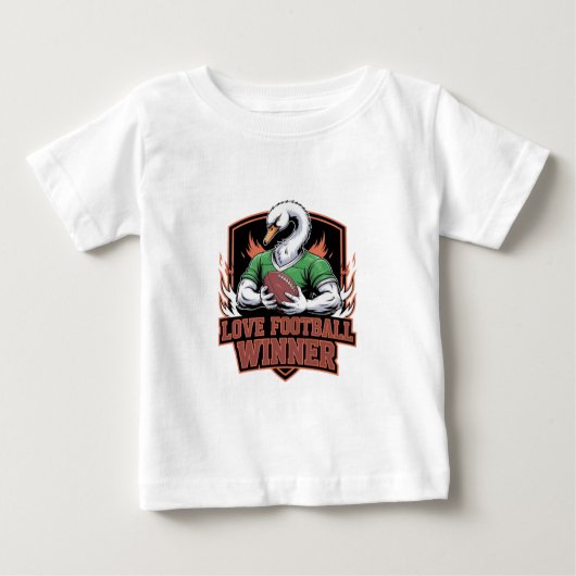 T-shirt Pour Bébé I love football  (Devant)