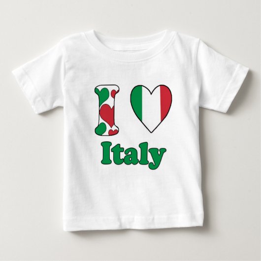 T-shirt Pour Bébé I love Italy (Devant)