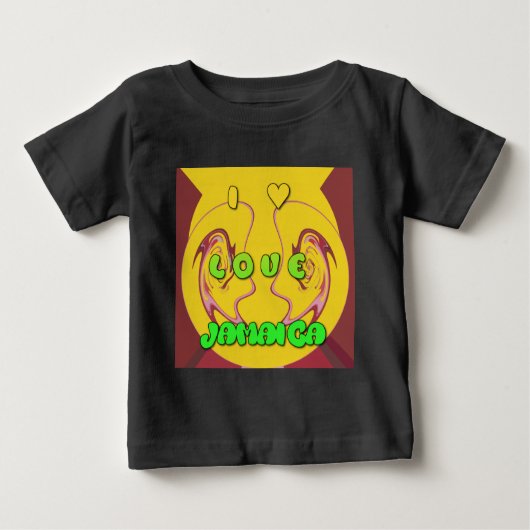 T-shirt Pour Bébé I love Jamaica (Devant)