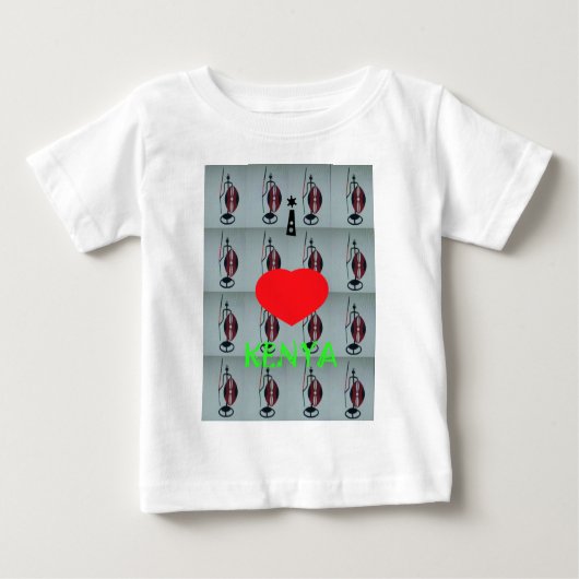 T-shirt Pour Bébé I Love Kenya Art Print (Devant)