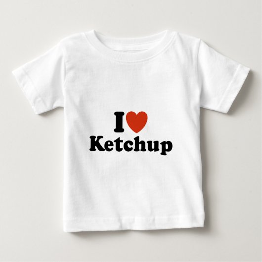 T-shirt Pour Bébé I Love Ketchup (Devant)