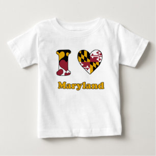 T-shirt Pour Bébé I love Maryland