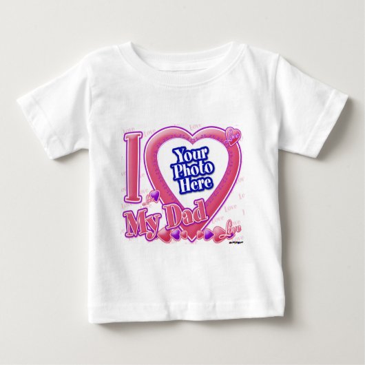 T-shirt Pour Bébé I Love My Dad rose/violet - photo (Devant)