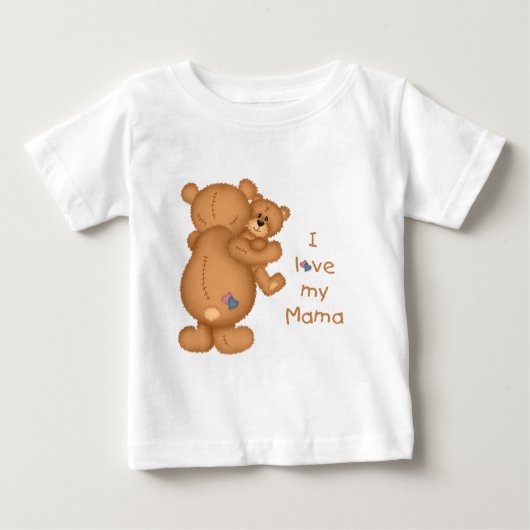 T-shirt Pour Bébé I Love My Mama - Enfant T (Devant)