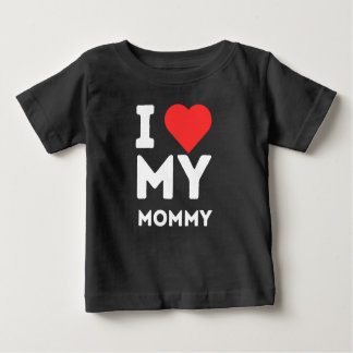 T-shirt Pour Bébé I Love My Maman Famille Amour Coeur Cadeau