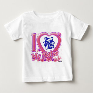 T-shirt Pour Bébé I Love My Sister rose/violet - photo