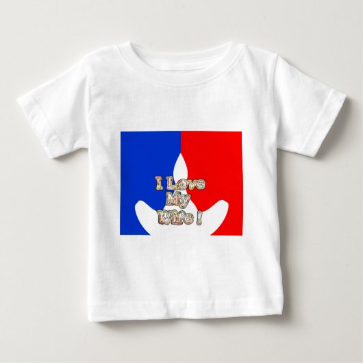 T-shirt Pour Bébé "I Love My Wife" Imprimer (Devant)