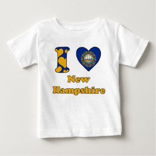 T-shirt Pour Bébé I love New Hampshire