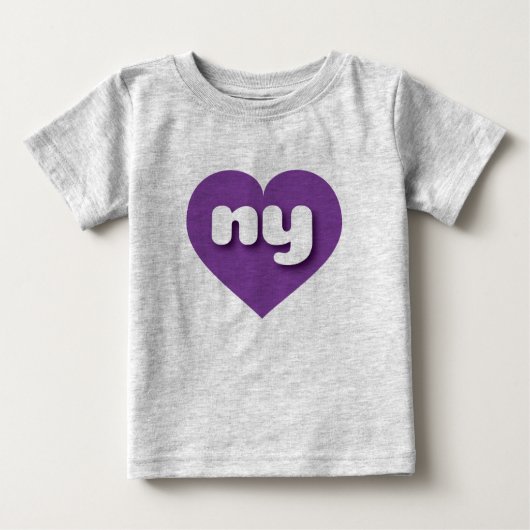 T-shirt Pour Bébé I Love New York Purple Heart (Devant)