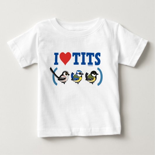T-shirt Pour Bébé I Love Paridae EU (Devant)