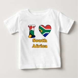 T-shirt Pour Bébé I love South Africa