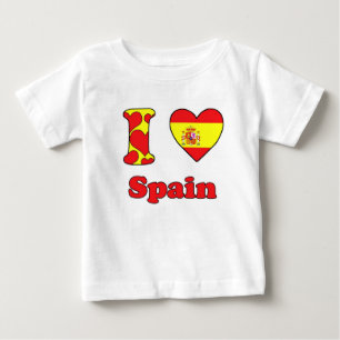 T-shirt Pour Bébé I Love Spain