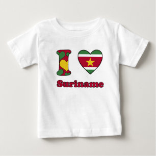 T-shirt Pour Bébé I love Suriname