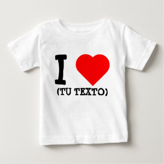 T-SHIRT POUR BÉBÉ I LOVE + TU TEXTO