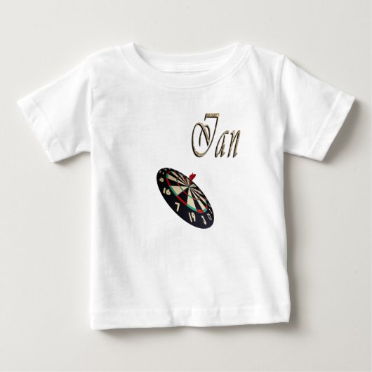 T-shirt Pour Bébé Ian Nom Et Cible, (Devant)