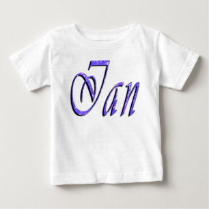 T-shirt Pour Bébé Ian, Nom, Logo, T-shirt blanc bébé