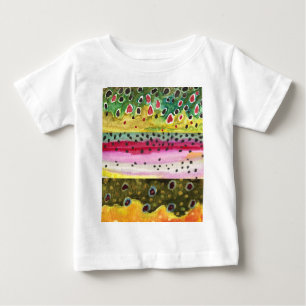 T-shirt Pour Bébé Ichthyologie de la pêche à la truite