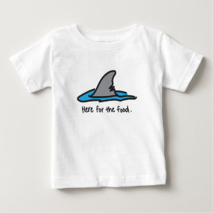 T-shirt Pour Bébé "Ici pièce en t de requin pour nourriture"