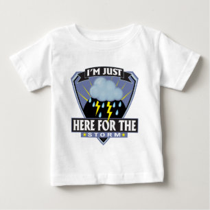 T-shirt Pour Bébé Ici pour la tempête