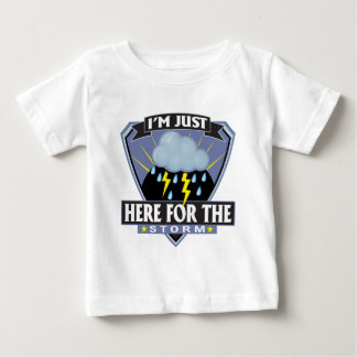 T-shirt Pour Bébé Ici pour la tempête