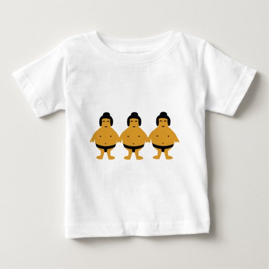 T-shirt Pour Bébé icône de trois sumos (Devant)
