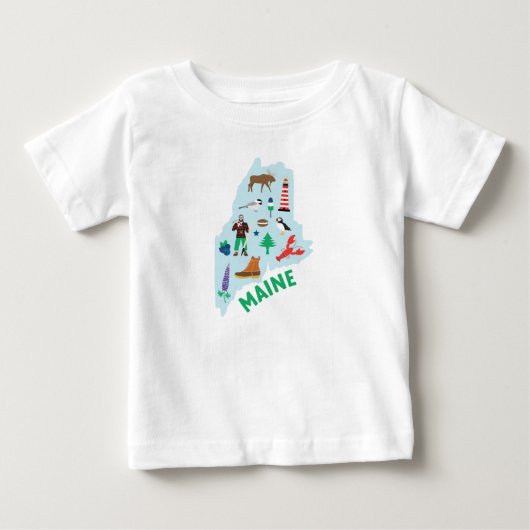 T-shirt Pour Bébé Icônes du Maine (Devant)