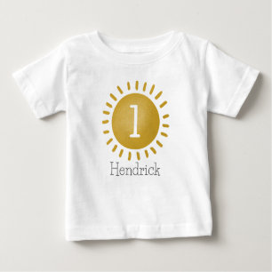 T-shirt Pour Bébé Idéal 1Er Voyage Autour Du Soleil Anniversaire Gar