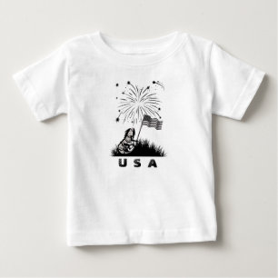 T-shirt Pour Bébé Iguana patriotique