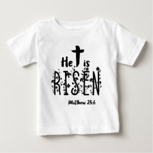 T-shirt Pour Bébé Il est écriture sainte levée de Pâques