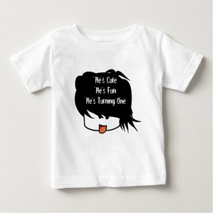 T-shirt Pour Bébé Il est mignon, il est un qu'il tourne